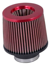 Load image into Gallery viewer, K&amp;N Filter Round Tapered 3 inch Flange 6 inch Base 5 1/4 inch Top 5 inch High Inverted Red End Cap