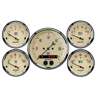 AutoMeter 3-3/8in & 2-1/16in GPS Speedometer Antique Beige Gauge Kit - 5 Pc