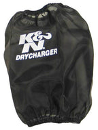 K&N Round Tapered Drycharger Air Filter Wrap - Black 5in Top ID x 6in Base ID x 7in H