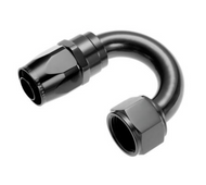 Red Horse Performance-08 180 Degree Swivel-Seal Female Aluminum Hose End - Black