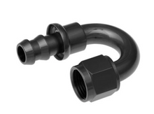 Load image into Gallery viewer, -08 180 Degree AN Push Lock Hose End - Black