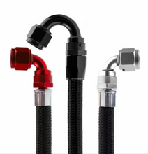 Load image into Gallery viewer, Redhorse Performance-04 eSeries Black 235 e85 Compatible Stainless Core Hose (Per Foot)