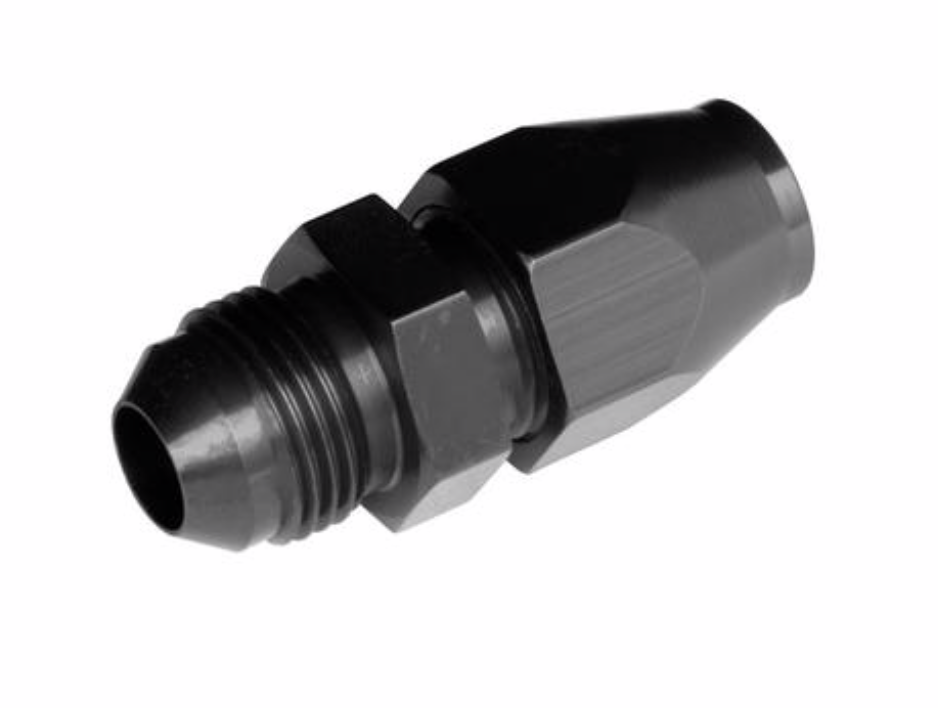 Red Horse Performance -06 to 3/8" hard line AN Aluminum Hose End - Black