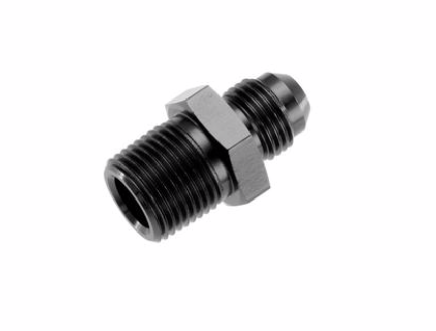 Red Horse Performance-08 Straight Male Adapter to -08 (1/2") NPT Male - Black