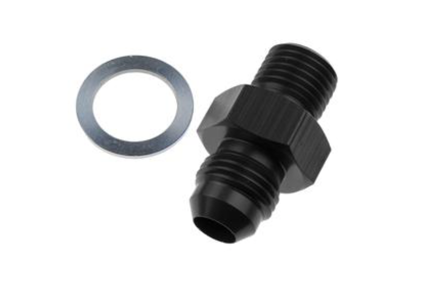 Redhorse Performance-06 Male AN/JIC Flare to 1/8"NPSM Transmission Fitting -Black-2pcs