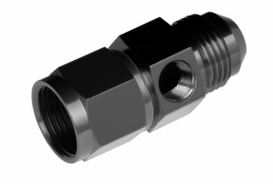 Redhorse Performance-04 Male to -04 Female AN/JIC with 1/8" NPT in Hex - Black