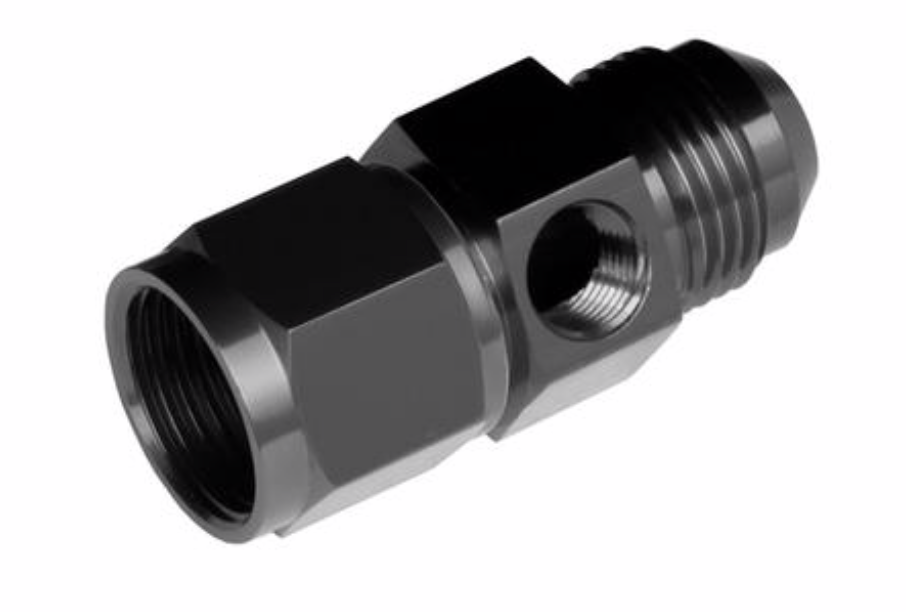 Red Horse Performance-08 Male to -08 Female AN/JIC with 1/8" NPT in Hex - Black