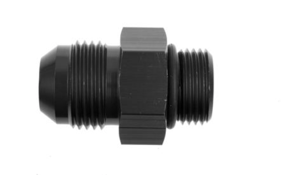 Redhorse-12 Male to -12 O-Ring Port Adapter (High Flow Radius ORB) - Black