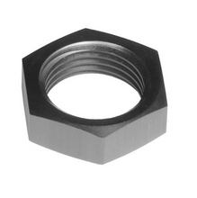 Load image into Gallery viewer, &#39;-16 AN/JIC Aluminum BulkHead Nut - Black