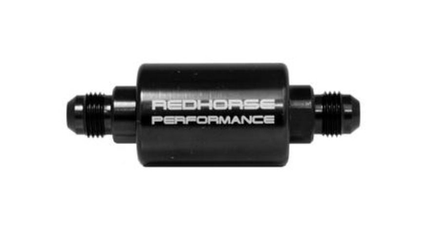 Redhorse Performance-06 inlet -06 outlet AN high flow fuel filter - Black