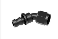 -16 AN 45 degree push lock hose end - black