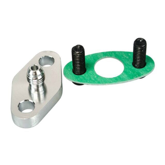 AN4 Male Turbo Oil Feed Inlet Flange Adapter Kit w/Gasket