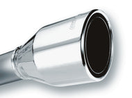 Borla 2.5in Inlet 4.5in Round Rolled Angle Cut Phantom X 7.75in Long Embossed Universal Exhaust Tips