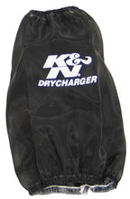 Load image into Gallery viewer, K&amp;N Drycharger Round Tapered Air Filter Wrap - Black Open Top 6in Base ID / 4.5in Top ID / 8in H