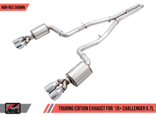 Load image into Gallery viewer, AWE Tuning 2015+ Dodge Challenger 5.7L Touring Edition Exhaust - Resonated - Chrome Silver Quad Tips