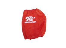 Load image into Gallery viewer, K&amp;N Red Drycharger Oval Tapered Air Filter Wrap 4.5in Top IW / 5.75in Base IW / 7.5in Height