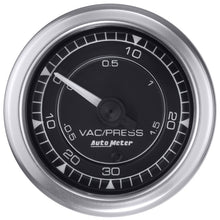 Load image into Gallery viewer, Autometer Chrono 2-1/16in 30INHG-30PSI Vacuum/Boost Gauge