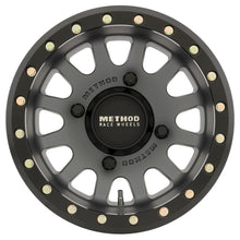 Load image into Gallery viewer, Method MR401 UTV Beadlock 14x7 4+3/+13mm Offset 4x156 132mm CB Titanium w/Matte Black Ring Wheel