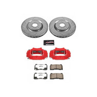 Power Stop 07-14 Ford Mustang Front Z26 Street Warrior Brake Kit w/Calipers