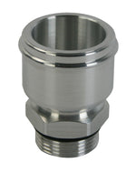 Moroso Electric Water Pump Hose Adapter -16An to 1-3/4in Hose - Raw Aluminum
