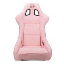 Load image into Gallery viewer, NRG FRP Bucket Seat PRISMA Edition w/ Pearlized Back/ Pink Alcantara w/ Phone Pockets - Large