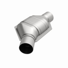Load image into Gallery viewer, MagnaFlow Universal Catalytic Converter 2in Inlet/Outlet Angled Offset/Center Oval (California)