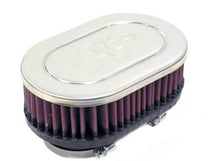 Load image into Gallery viewer, K&amp;N Universal Clamp-On 2.125in Dual Flange 6.25in x 4in x 2in H Oval Air Filter