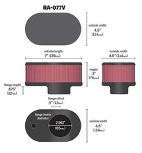 Load image into Gallery viewer, K&amp;N Universal Chrome Air Filter 2-19/16in FLG 7 x 4-1/2in Base 3in Height