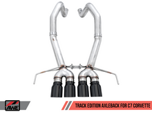 Load image into Gallery viewer, AWE Tuning 14-19 Chevy Corvette C7 Z06/ZR1 (w/o AFM) Track Edition Axle-Back Exhaust w/Black Tips