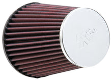 Load image into Gallery viewer, K&amp;N Universal Round Tapered Chrome Air Filter 3in Flange ID 5in Base OD 3.5in Top OD 5.938in Height