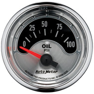 Autometer American Muscle 52mm Short Sweep Electric 100PSI Oil Pressure Gauge