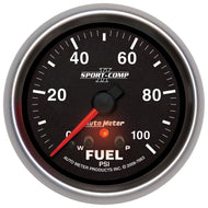 Autometer Sport-Comp II 2-5/8in 0-100 PSI Full Sweep Electronic Fuel Pressure Gauge