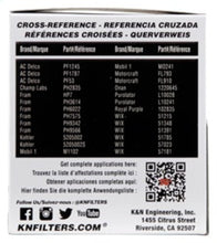 Load image into Gallery viewer, K&amp;N Oil Filter for Saab / Plymouth / Dodge / Suzuki / Chrysler / Toyota / Lexus 3in OD x 3.75in H