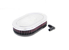 Load image into Gallery viewer, K&amp;N Universal Chrome Filter-Oval Straight 4.5 Inch O/S Width 7 Inch O/S Length 1.5 Inch Height