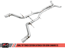 Load image into Gallery viewer, AWE Tuning 16-19 Chevy Camaro SS Non-Resonated Cat-Back Exhaust - Track Edition (Chrome Silver Tips)