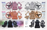 FRP Bucket Seat PRISMA- SAVAGE Edition w/ White Pearlized Back Wild Thronberry Leopard Print- Large
