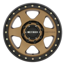 Load image into Gallery viewer, Method MR310 Con6 17x8.5 0mm Offset 8x6.5 130.81mm CB Method Bronze/Black Street Loc Wheel