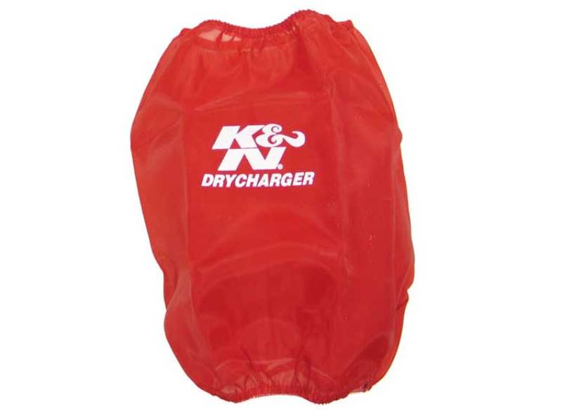 K&N Drycharger Round Tapered Air Filter Wrap 6.5in Base ID/4.5in Top ID/7in H - Red