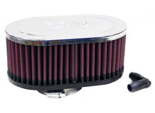 Load image into Gallery viewer, K&amp;N Universal Chrome Filter-Oval Straight 4.5 Inch O/S Width 7 Inch O/S Length 3 Inch Height