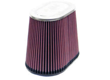 Load image into Gallery viewer, K&amp;N Uni Oval Tapered Air Filter 4in Flg / 4.5in T OW / 7in T OL / 5.75in B OW / 9in B OL / 7.5in H