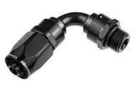 -08 AN 90 degree hose end with -08 ORB male end - black