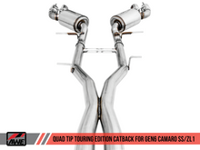 Load image into Gallery viewer, AWE Tuning 16-19 Chevy Camaro SS Non-Resonated Axle Back to Cat Back Conversion Kit