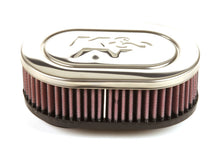 Load image into Gallery viewer, K&amp;N Universal Chrome Filter 2in Flange ID/2in Height/0.625in Flange Length/4in Width