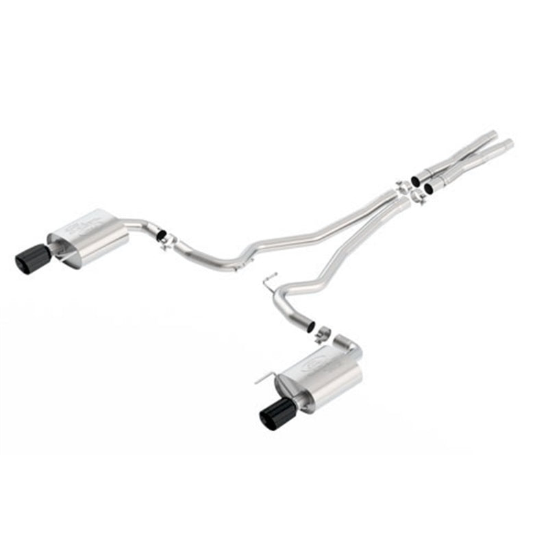Ford Racing 2015 Mustang 5.0L Touring Cat-Back Exhaust System Black Chrome