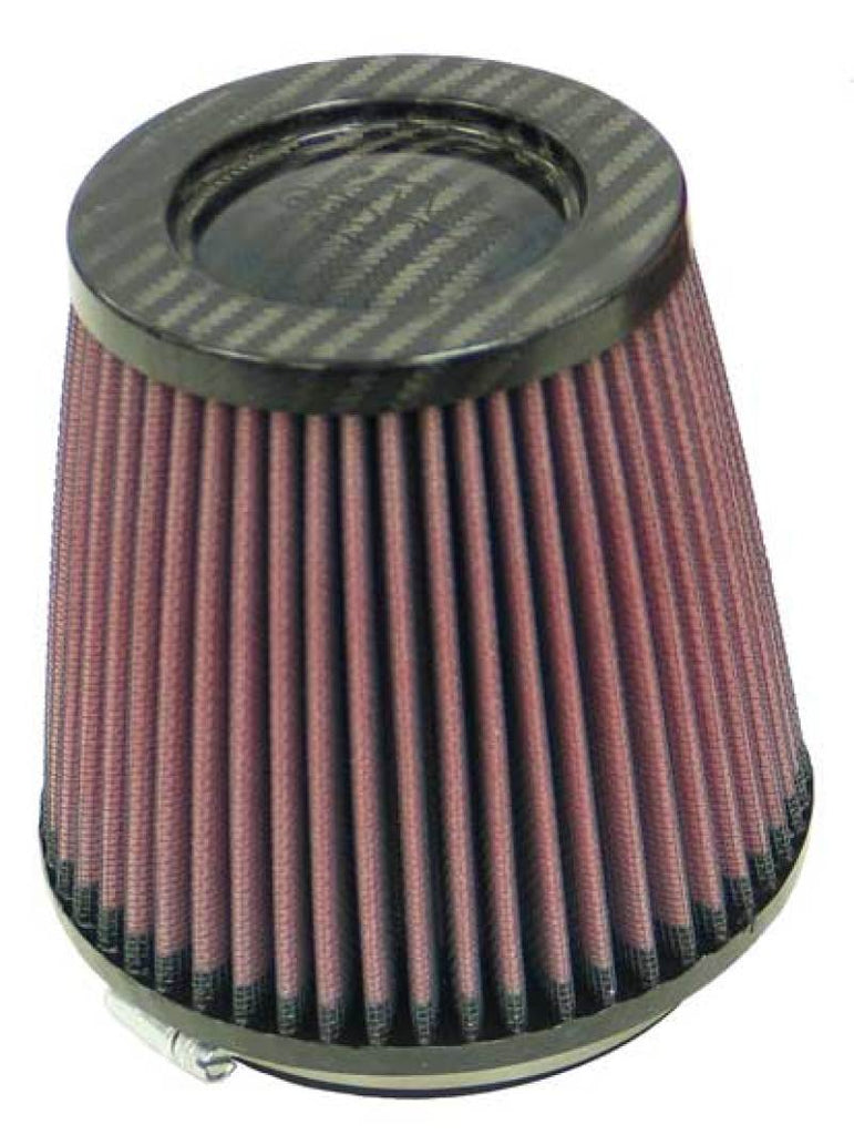 K&N Round Tapered Universal Air Filter 4in Flange ID x 5.375in Base OD x 4in Top OD x 5.063in H