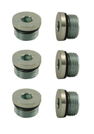Moroso Pipe Plug w/O-Ring -8An 3/4in-16 - Steel - 6 Pack