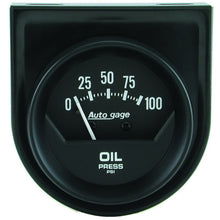 Load image into Gallery viewer, Autometer Auto Gauge 2in 100 psi Mechanical Short Sweep Black Oil Pressure Gauge