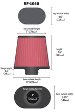 Load image into Gallery viewer, K&amp;N Round Tapered Universal Air Filter 4 inch Flange 9x5.75in B / 7x4.5in T /  7.5in H
