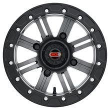 Load image into Gallery viewer, GMZ GZ801 LiteLoc 14x7 4+3/+10mm Offset 4x156 131.3mm CB Gloss Titanium w/Matte Black Ring Wheel