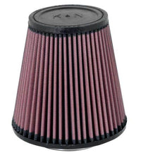 Load image into Gallery viewer, K&amp;N Universal Rubber Filter 3 3/8in Flange ID x 5 13/16in Base OD x 4in Top OD x 6in Height